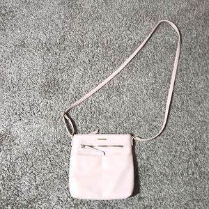 Light pink faux leather purse